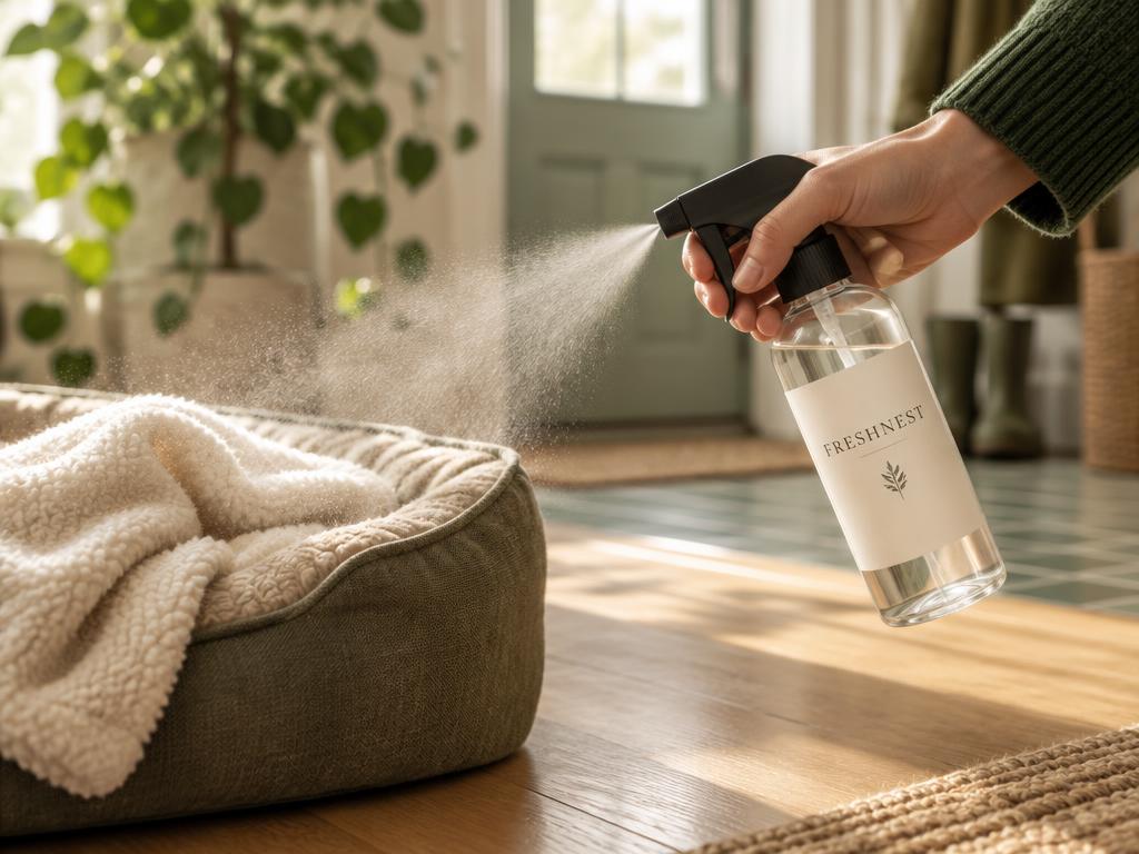 Illustrative odour-control sprays product with OTTOCAPS® Silver — fictional brand